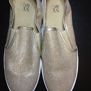 NY&Co Gold Textured Slip On Shoes